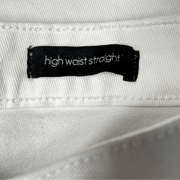 Anthropologie Ella Moss Women's White High Waist Denim Pants Size 8 - Picture 6 of 10